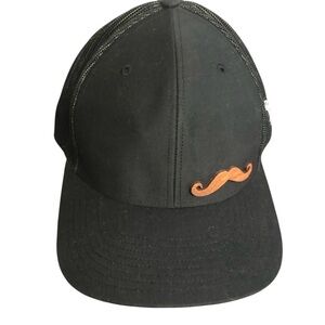 Sorinex Black Leather Stache Hat‎